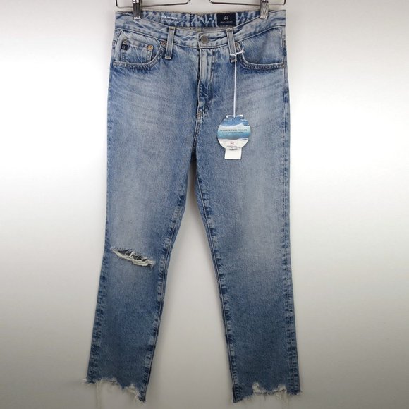 AG The Isabelle High-Rise Straight Crop Raw Hem 26 - Picture 5 of 14